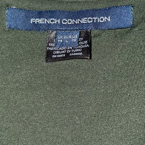 French Connection * Forest Green Mini Dress * Size 10 - Picture 9 of 9